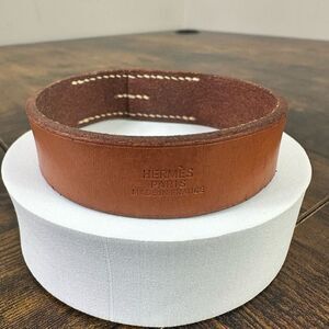 Hermes Brown Leather Wrap Around Bracelet For Men Women Unisex